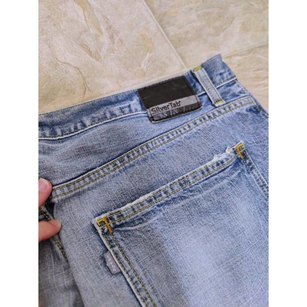 Vintage Levi's Silvertab Jeans Mens 40x34 Blue Denim Baggy Fit Y2K Hip Hop Rap - Picture 5 of 5